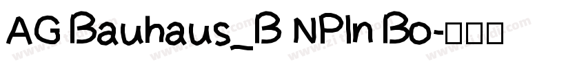 AG Bauhaus_B NPln Bo字体转换